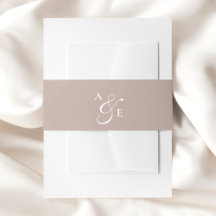 Ampersand do Script do Monograma do Champagne Beig