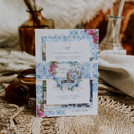 Faixa Decorativa Para Convite Aquarela Grécia | Monograma de Casamento