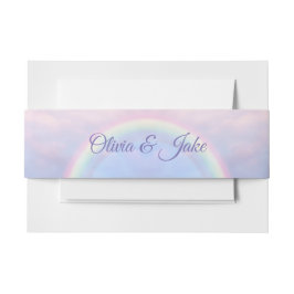 Faixa Decorativa Para Convite Arco-íris de esperança - pastel, casamento