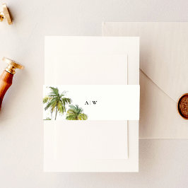 Faixa Decorativa Para Convite Árvore Tropical de Palm