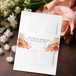 Faixa Decorativa Para Convite Autumn Floral Personalizado Wedding
