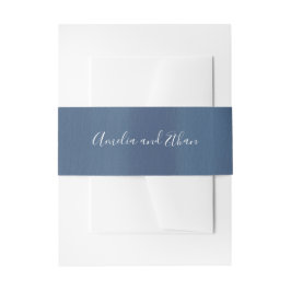 Faixa Decorativa Para Convite Azul Naval Elegante Aquarela | Convite de Casament