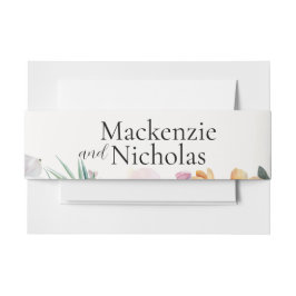 Faixa Decorativa Para Convite Banda de Belly de Convite Floral Tropical