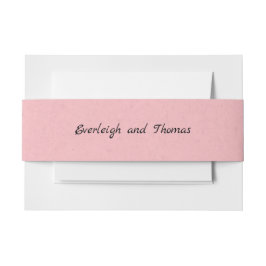 Faixa Decorativa Para Convite Banda de Cartolina Russo Rosa Falso Kraft