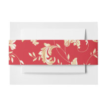 Banda de Cintura Vermelha e Dourada