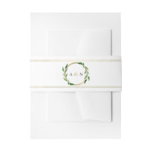 Banda de Convite Faux Ouro Wreath