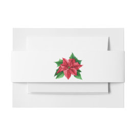 Faixa Decorativa Para Convite Banda de Natal Poinsettia Belly