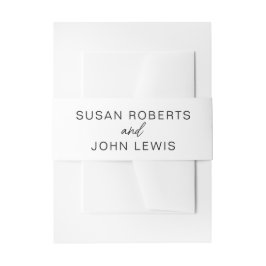 Faixa Decorativa Para Convite Black & White Modern Belly Band