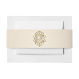Faixa Decorativa Para Convite Blush Ivory Satin Invitation Band
