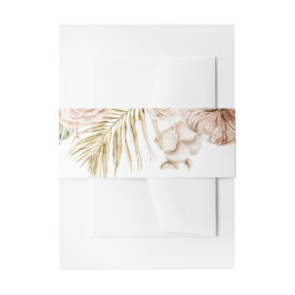 Faixa Decorativa Para Convite Bô Tropical Floral Pampas e flores secas