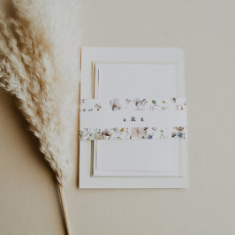 Faixa Decorativa Para Convite Boho Watercolor Wildflower Wedding
