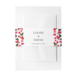 Faixa Decorativa Para Convite Bougainvillea Flower Weding Invitation Belly Banda