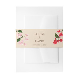 Faixa Decorativa Para Convite Bougainvillea Flower Weding Invitation Belly Banda