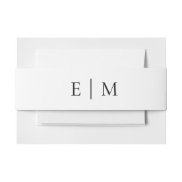 Faixa Decorativa Para Convite Branco Minimalista Com Banda De Casamento De Monog