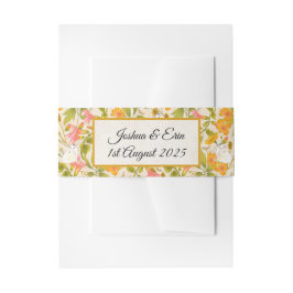 Faixa Decorativa Para Convite Cartão RSVP amarelo vitoriano