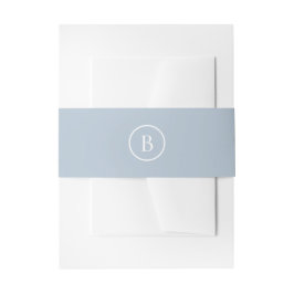 Faixa Decorativa Para Convite Casamento Azul Empoeirado Tradicional Elegante