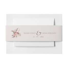 Faixa Decorativa Para Convite Casamento Blush Beige Pampas Boho