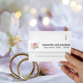 Faixa Decorativa Para Convite Casamento Branco das Flores de Watercolor Boho