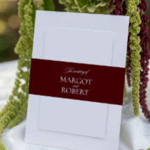Casamento Burgundy Clássico Elegante Minimalista