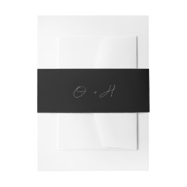 Faixa Decorativa Para Convite Casamento Chic Black Contemporâneo
