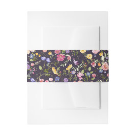 Faixa Decorativa Para Convite Casamento Colorido de Primavera Wildflower Meadow 