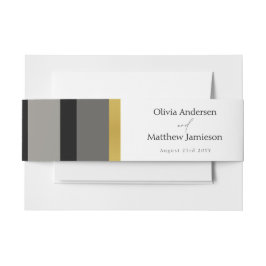 Faixa Decorativa Para Convite Casamento com Cinzas Negras Douradas e Elegantes