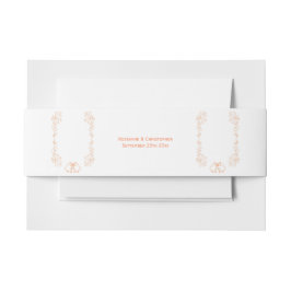 Faixa Decorativa Para Convite Casamento de Design de Corda de Peach Bells
