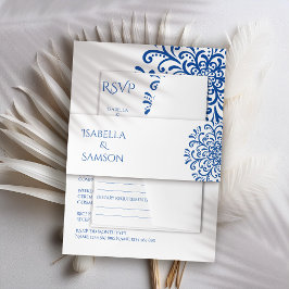 Faixa Decorativa Para Convite Casamento De Fardo Azul Whimsical
