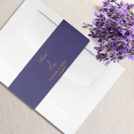 Faixa Decorativa Para Convite Casamento de Fontes do Emerald Purple e Dourado Sc