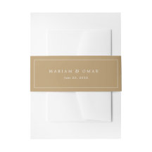 Casamento Dourado de Borda Minimalista Elegante