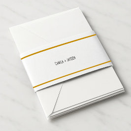 Faixa Decorativa Para Convite Casamento Dourado Elegante de Fronteiras Monograma