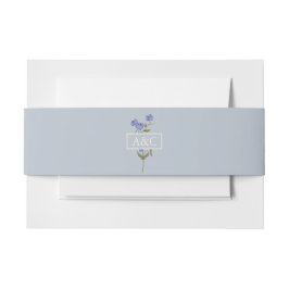 Faixa Decorativa Para Convite Casamento Floral Azul De Ervilha Doce