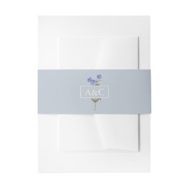 Faixa Decorativa Para Convite Casamento Floral Azul De Ervilha Doce