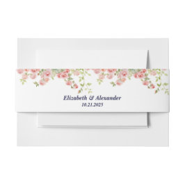 Faixa Decorativa Para Convite Casamento floral Simples e Bonito de rosa
