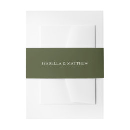 Faixa Decorativa Para Convite Casamento Minimalista Boho Verde Tipografia Outono