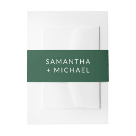 Faixa Decorativa Para Convite Casamento Minimalista Moderno de Pinho Profundo e