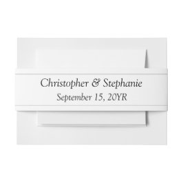 Faixa Decorativa Para Convite Casamento Minimalista Personalizado com Letra Pret