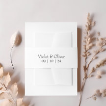 Casamento Mínimo Moderno do Monograma Negro e Bran