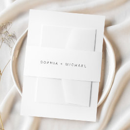 Faixa Decorativa Para Convite Casamento Mínimo Negro Branco Moderno