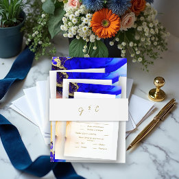 Faixa Decorativa Para Convite Casamento Monograma Branco Minimalista
