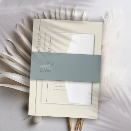 Faixa Decorativa Para Convite Casamento Neutro Moderno Minimalista