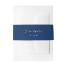 Casamento Personalizado Azul-Marinho Elegante