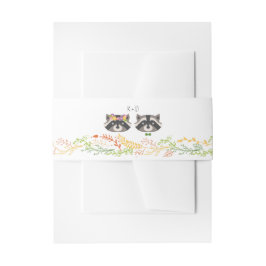 Faixa Decorativa Para Convite Casamento Russo dos Raccoons da Floresta Branca