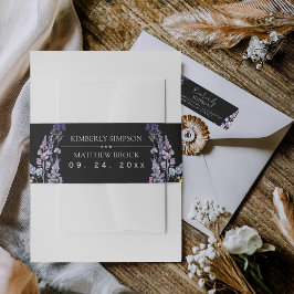 Faixa Decorativa Para Convite Casamento Rústico de Flores Silvestres Moderno e E