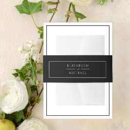 Faixa Decorativa Para Convite Casamento Simples Elegante E Branco