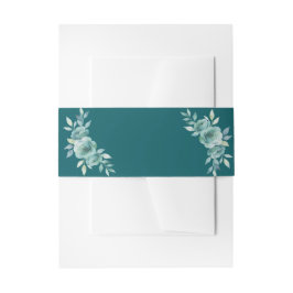 Faixa Decorativa Para Convite Casamento Teal Whisper Blooms