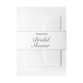 Faixa Decorativa Para Convite Chá de panela branco minimalista moderno