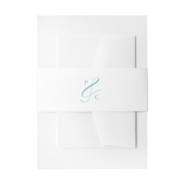 Faixa Decorativa Para Convite Cinta para convite inicial Ampersand Aqua Blue