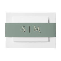 Cinto de Barriga de Noiva com Monograma Deep Sage
