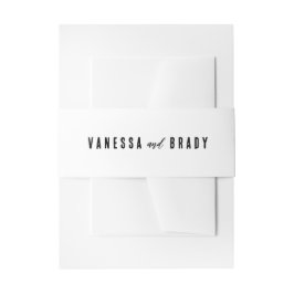 Faixa Decorativa Para Convite Cinto de Barriga Minimalista Simples Moderno